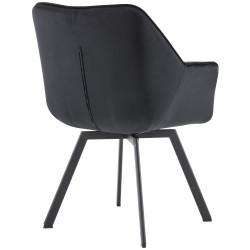 Chaise de salle à manger Jordi en velours