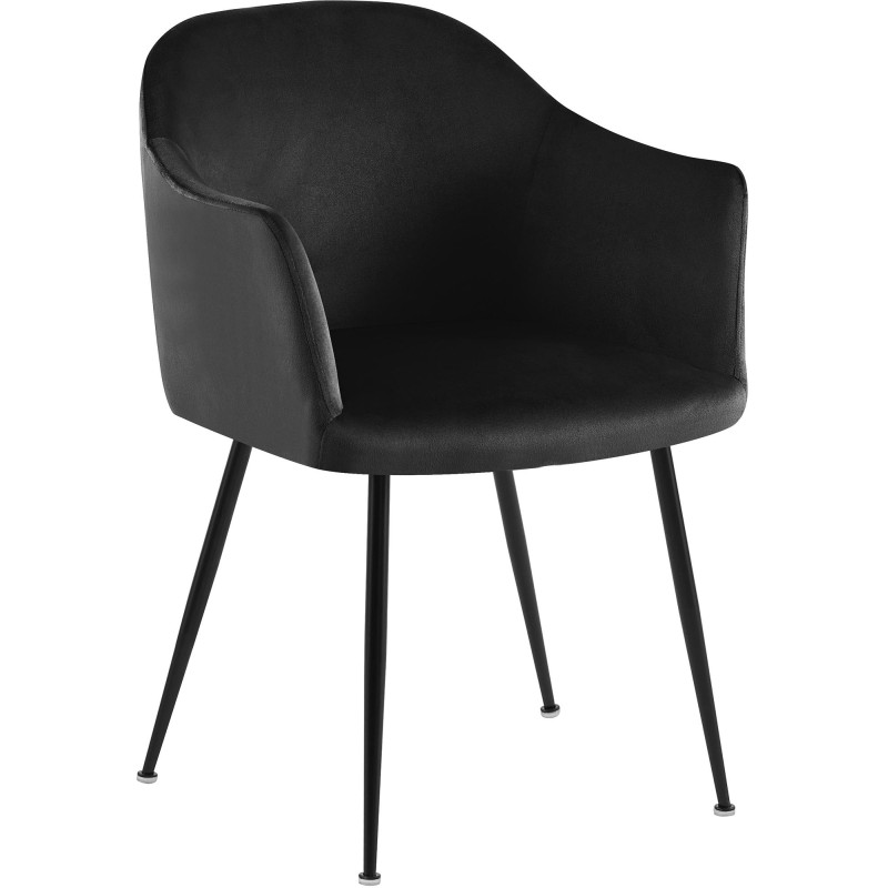 Chaise de salle à manger en velours Jaysie