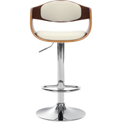 Sgabello da bar Kingston C noce/bianco