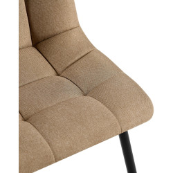 Lot de 2 chaises de salle à manger en tissu Tilde