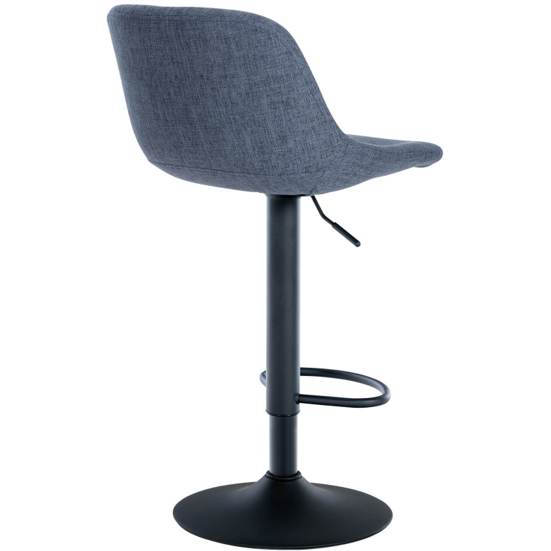 Lot de 2 tabourets de bar en tissu loft bleu