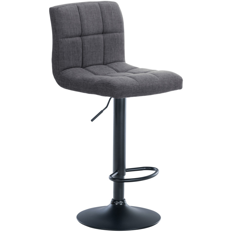 Tabouret de bar Calma en tissu gris clair