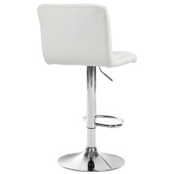 Tabouret de bar Pérou velours chrome crème