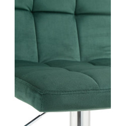 Tabouret de bar Pérou velours chrome vert