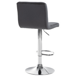 Tabouret de bar Pérou velours chrome noir