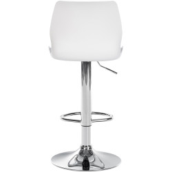Lot de 2 tabourets de bar Gilbert, plastique blanc