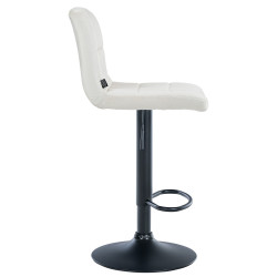 Tabouret de bar Pérou en velours crème