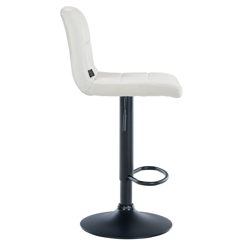 Tabouret de bar Pérou en velours crème