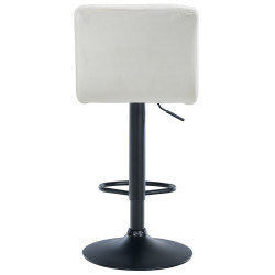 Tabouret de bar Pérou en velours crème