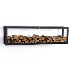 Porte-bûches de chauffage Keri mural 25x40x150 cm
