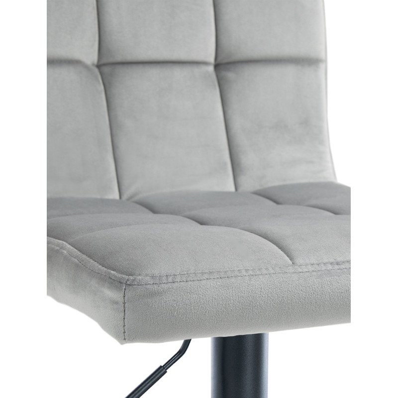 Tabouret de bar Pérou en velours gris