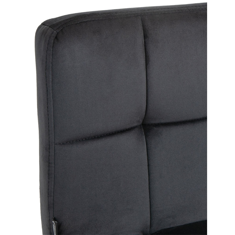 Tabouret de bar Pérou en velours noir