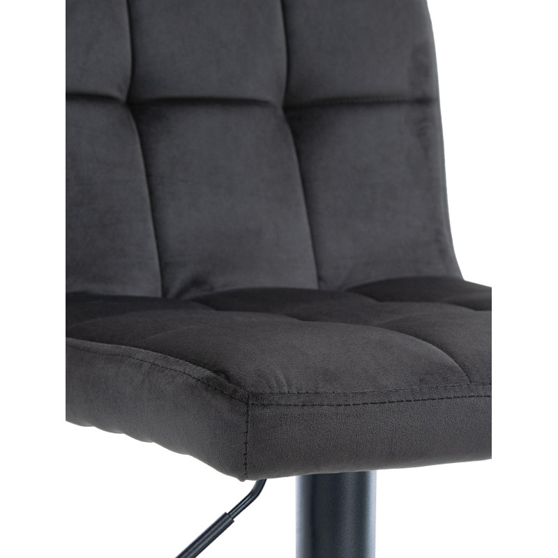 Tabouret de bar Pérou en velours noir