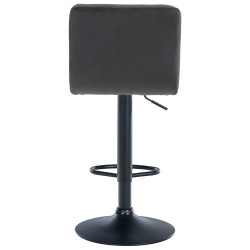Tabouret de bar Pérou en velours noir