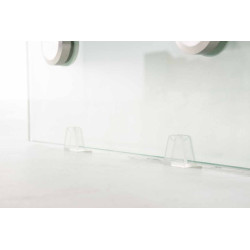 Porte-bûches de chauffage Dacio verre à lait 35x35x160 cm (6 trous)