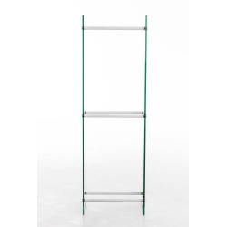 Support à bûches Dacio verre clair 35x35x140 (6 trous)