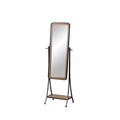 Miroir sur Pied Noir Naturel 62 x 42 x 174 cm