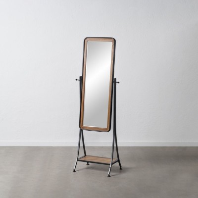 Miroir sur Pied Noir Naturel 62 x 42 x 174 cm