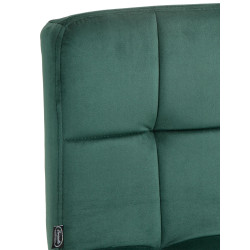 Tabouret de bar en velours du Pérou vert