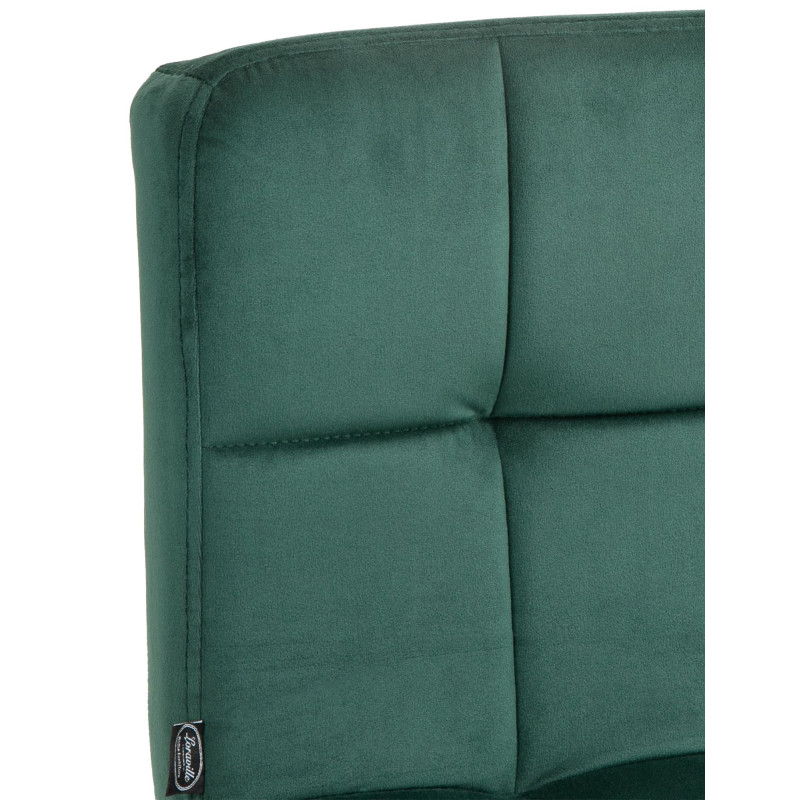 Tabouret de bar en velours du Pérou vert
