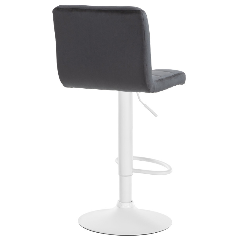 Tabouret de bar en velours du Pérou noir