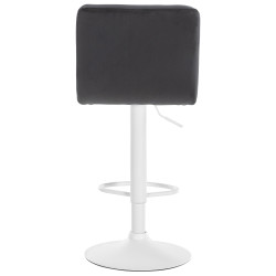Tabouret de bar en velours du Pérou noir