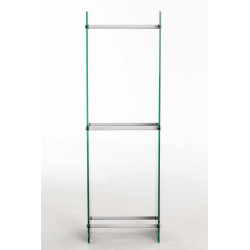 Porte-bûches de chauffage Dacio verre à lait 35x50x140 (6 trous)