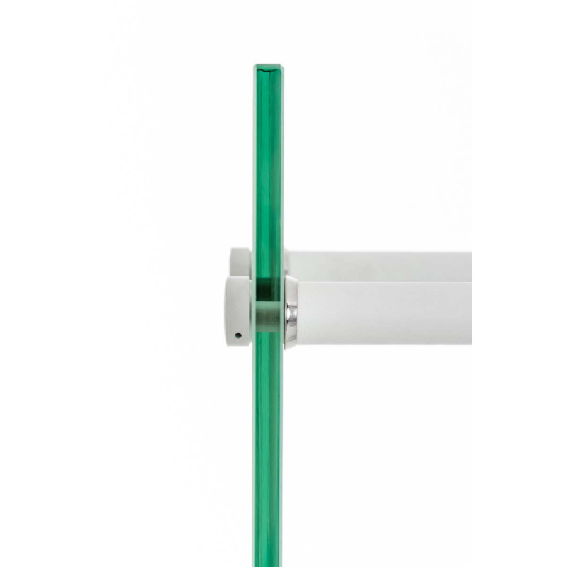 Porte-bûches de chauffage Dacio verre à lait 35x50x140 (6 trous)