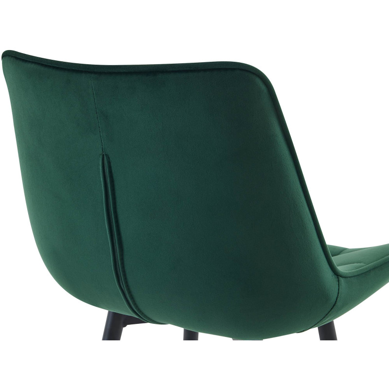 Tabouret de bar en velours vert Dartford