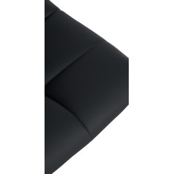 Tabouret de bar Jerry simili cuir chromé noir