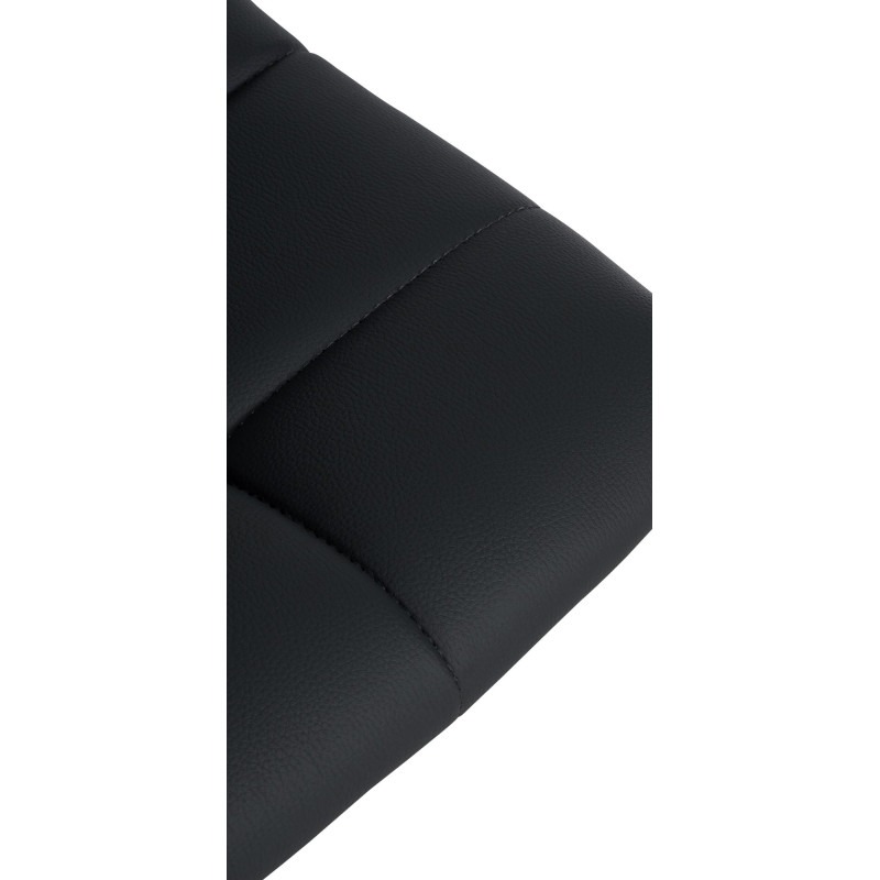 Tabouret de bar Jerry simili cuir chromé noir
