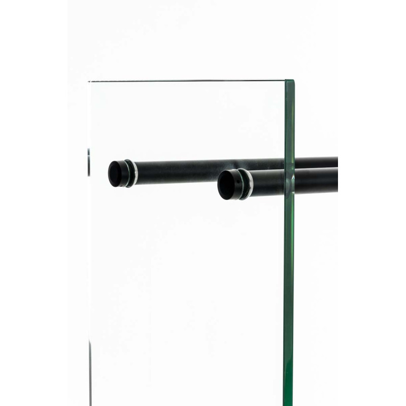 Support à bûches Dacio verre clair 35x35x140 (6 trous)