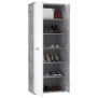 Armoire a chaussures MISCA - Style contemporain effet béton et blanc mat - L 69 cm