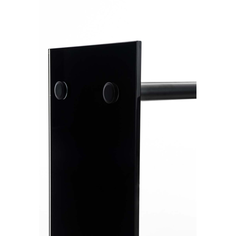Support à bûches Dacio verre noir 35x50x140 (6 trous)