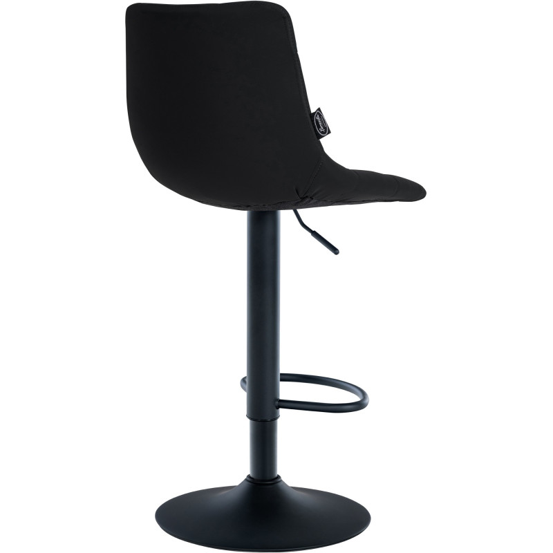 Tabouret de bar Jerry simili cuir noir