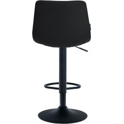 Tabouret de bar Jerry simili cuir noir