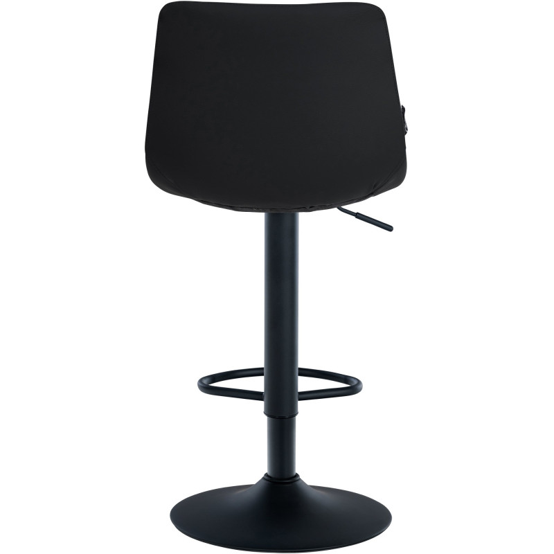 Tabouret de bar Jerry simili cuir noir
