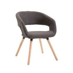 Chaise de salle à manger Giza, tissu Natura, gris foncé