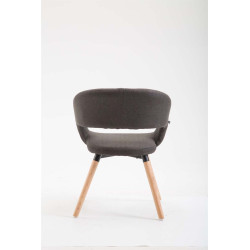 Silla de comedor Giza, tela Natura, gris oscuro