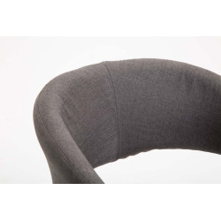 Chaise de salle à manger Suez, tissu Natura, gris foncé