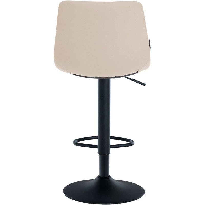 Tabouret de bar Jerry simili cuir crème