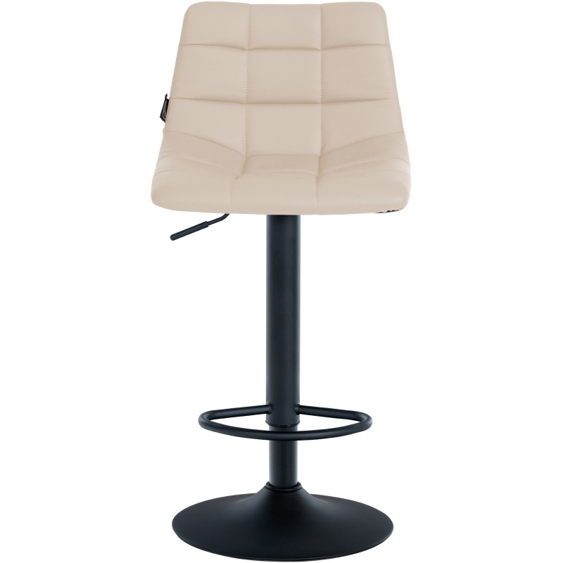 Tabouret de bar Jerry simili cuir crème
