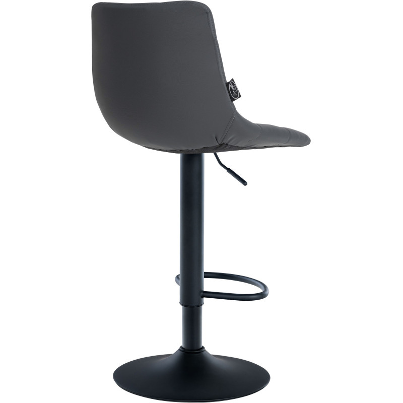 Tabouret de bar Jerry simili cuir gris