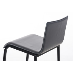 Tabouret de bar Avola cuir plat B78 gris