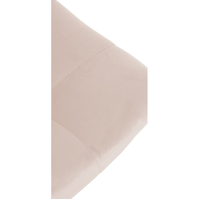 Tabouret de bar Jerry velours chromé beige