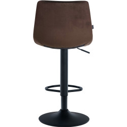 Tabouret de bar Jerry velours brun