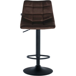 Tabouret de bar Jerry velours brun
