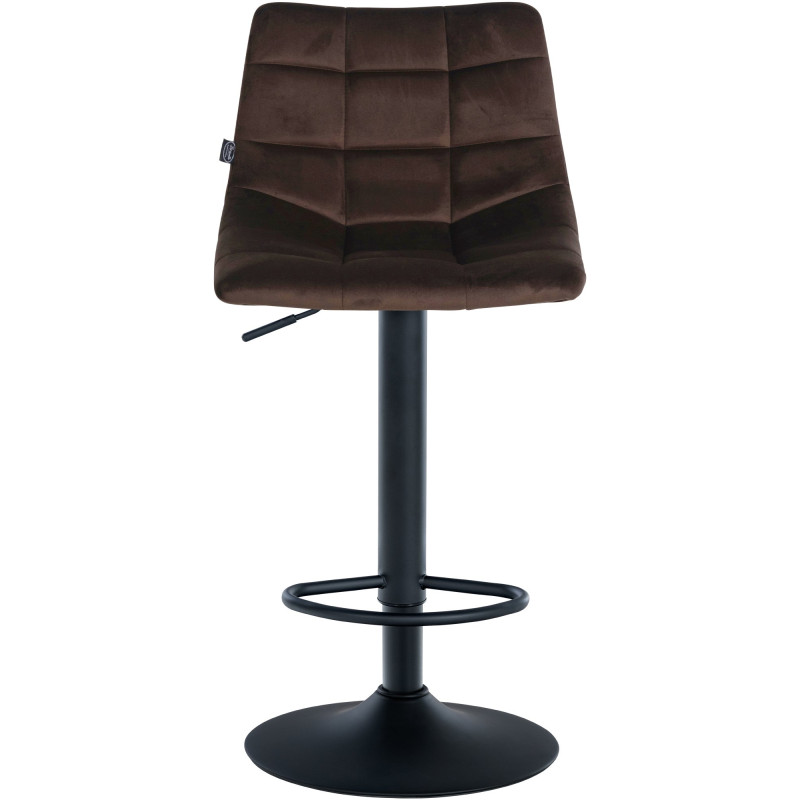 Tabouret de bar Jerry velours brun