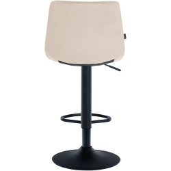 Tabouret de bar Jerry velours crème