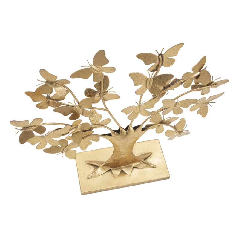 SCULPTURE ARBRE GLAM AVEC PAPILLON CM 31X8X30